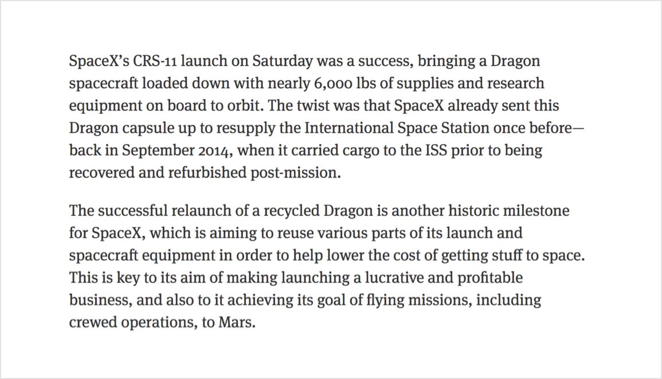 The example of content for the website set in FF Meta—the font we chose earlier in the book.
