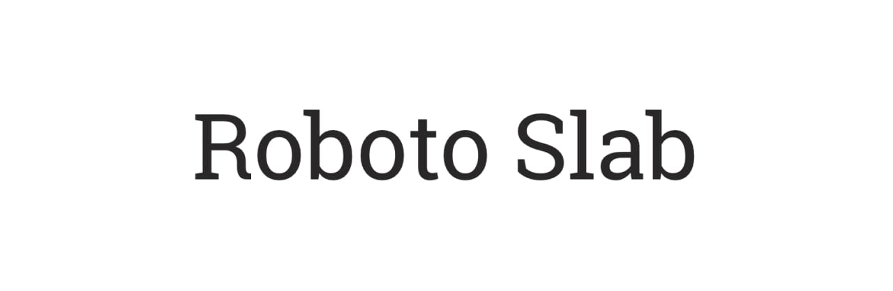 <strong>FIG 8</strong>: Roboto Slab is a great example of a modern slab typeface that is easier on the eye but still has that “industrial” feel to it.