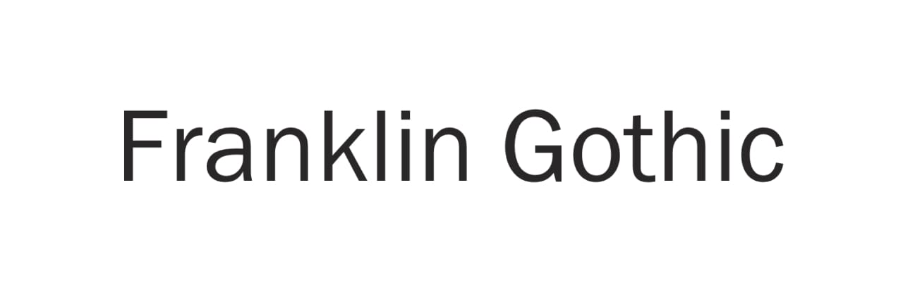 <strong>FIG 12</strong>: Franklin Gothic is a good example of the grotesque style.